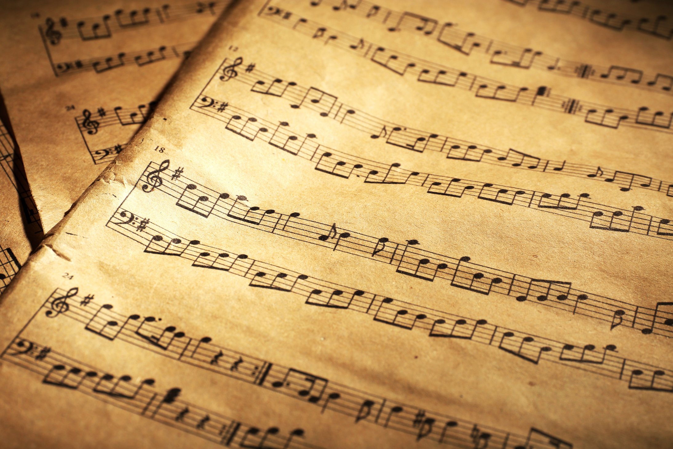 Old Sheet Music Background